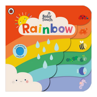 Baby Touch Rainbow 瓢虫Ladybird错层书 彩虹 新版 英文原版进口图书 低幼儿童绘本 纸板书 早教色彩颜色启蒙书