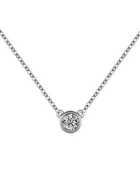 Kna「迷你圆钻」一颗小圆钻极简S925纯银吊坠项链女叠戴法式职场