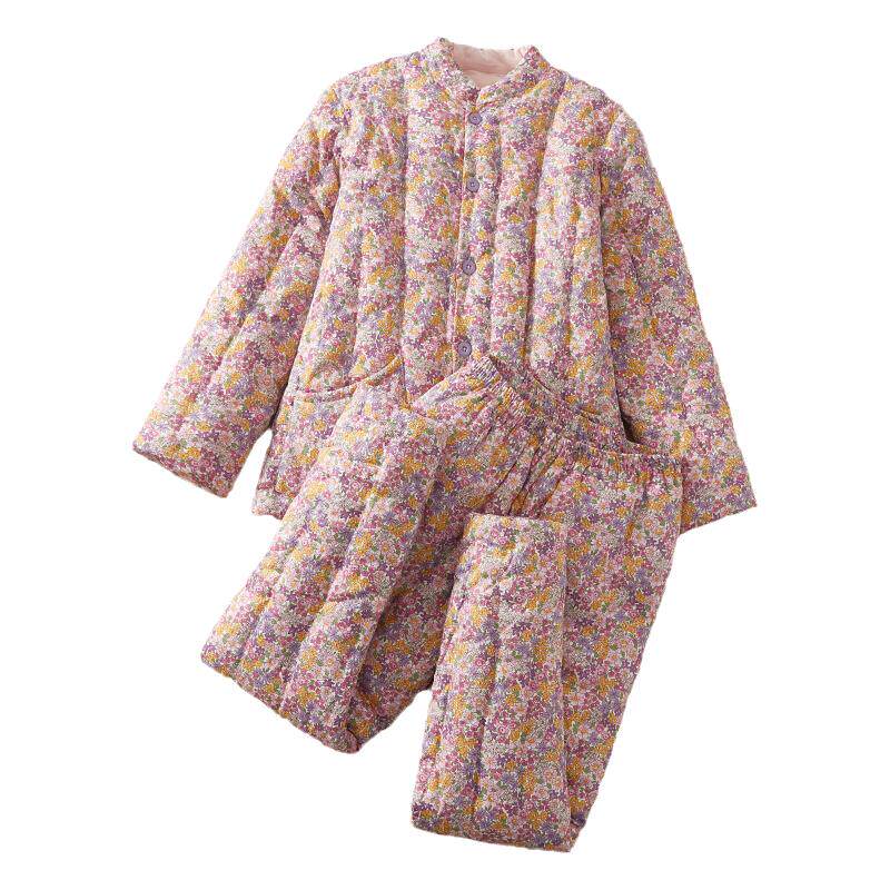 女士手工棉花棉袄棉裤套装