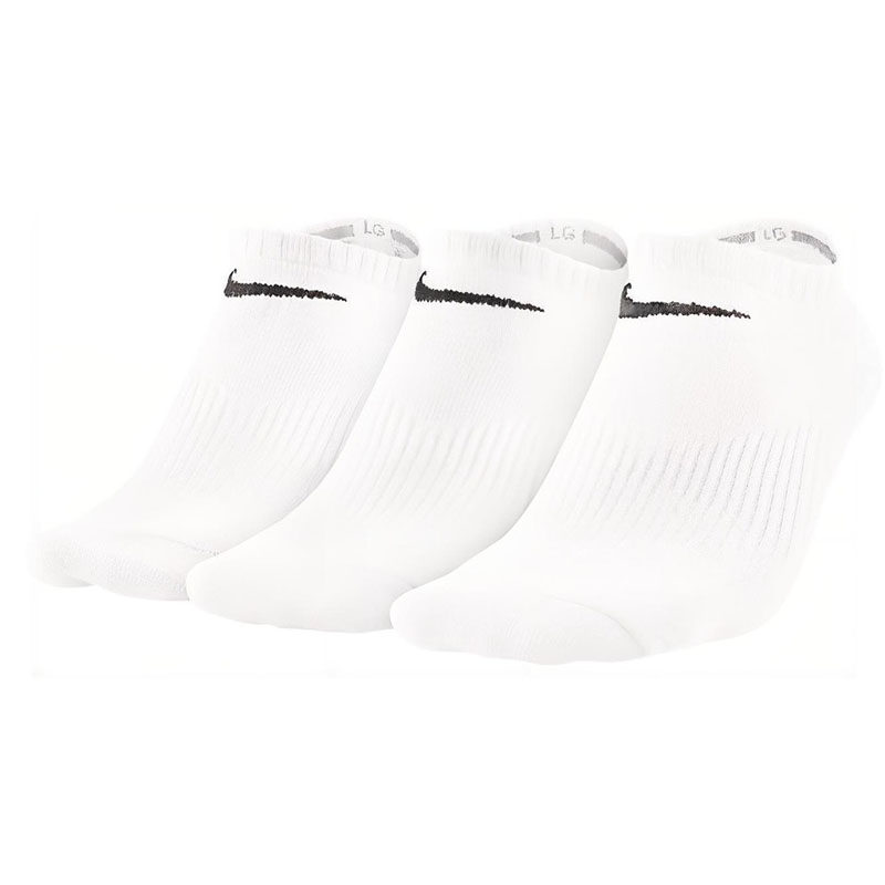 Nike/耐克男女运动休闲跑步纯棉透气短筒三双装短袜SX7678-100