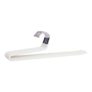 肤感膜短颈鹅型裤架哑光奶白色衣架鹅颈防滑裤子收纳小空间裤挂架