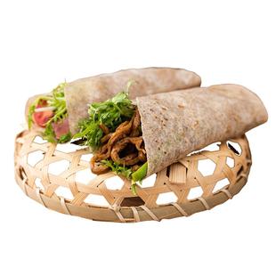 黑全麦卷饼早餐速食无糖精荞麦薄饼皮手抓面饼低粗粮卡脂单饼主食