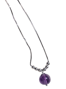 天然水晶纯银女守护星座幸运石