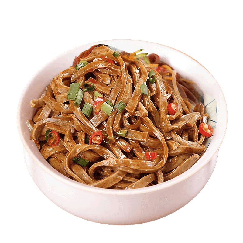 荞麦米皮红油麻酱凉皮免煮速食开袋即食面皮凉拌懒人饱腹袋装