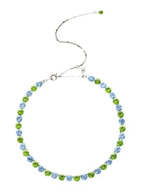 CISSY SHI波西米亚系列蓝绿钻项链2023新品原创设计项链颈链女
