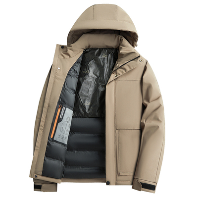 稻草人户外羽绒棉服男士外套2025新款冬季加厚冲锋衣女防水登山服