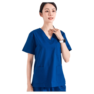 尊嘉洗手衣女长袖手术衣服隔离室医师工作服刷手衣男短袖制服医生