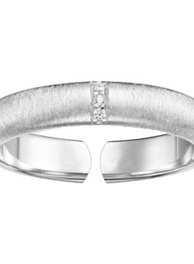 法式轻奢复古拉丝女戒指