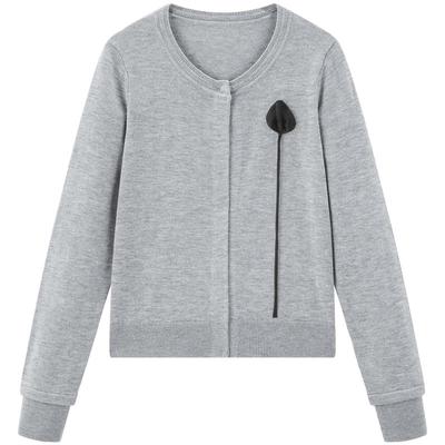 太平鸟羊毛混纺背心开衫针织衫