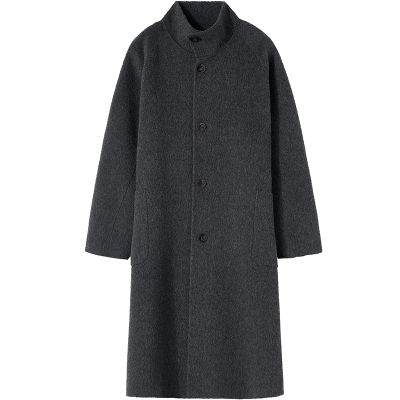 石见山长款牦牛绒双面呢大衣男