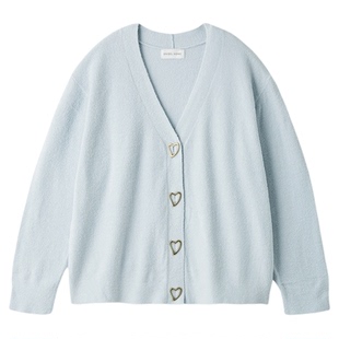 SNIDEL HOME2026春夏新品V领长袖爱心扣居家针织睡衣SHNT261113