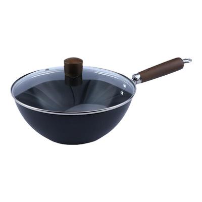 无涂层电磁炉炒菜锅小铁锅