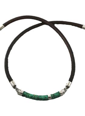 绿松石项链纯银男士周年纪念礼物