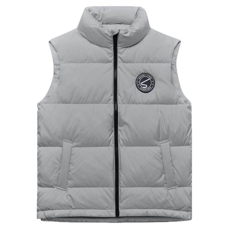 雪中飞羽绒服马甲男女同款时尚情侣白鸭绒坎肩秋冬保暖背心外套潮