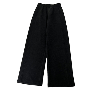 早八神裤!高端醋酸羊毛休闲窄版直筒裤小个子针织裤毛呢裤子女秋