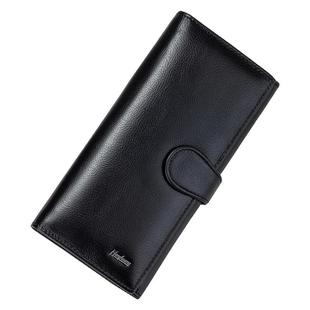 头层牛皮长款三折钱包女2025新款真皮多卡位防消磁小巧简约大钞夹