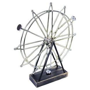 摩天轮永动机摆件不停创意牛顿高级客厅磁铁混沌摆物理自动旋转