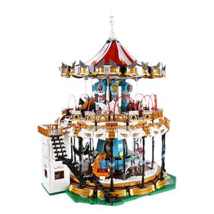 宇星模王旗舰店百变街景积木游乐场城堡积木高难度巨大型拼装玩具