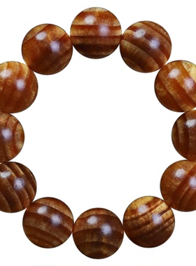 血龙木全透光手串北沉香松明子琥珀木佛珠男款红木饰品文玩厂家