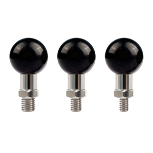 不锈钢包胶M10球头M8M6正牙螺纹手机支架1/4云台拓展配件防滑耐磨