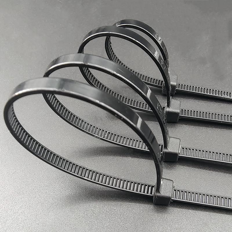 环保新塑料黑白色自锁式尼龙扎带5*200mm勒死狗足500条捆线绑扎带