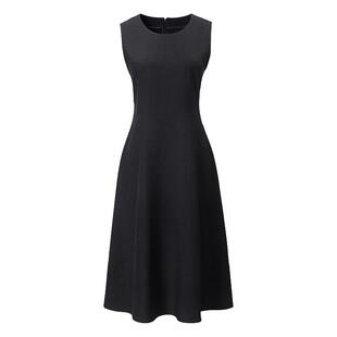 颜域气质黑色连衣裙女装2026新款早春收腰显瘦简约背心裙内搭裙子