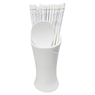 国风万里江山筷子食品级家高档防霉易清洗耐高温防滑餐具陶瓷饭勺