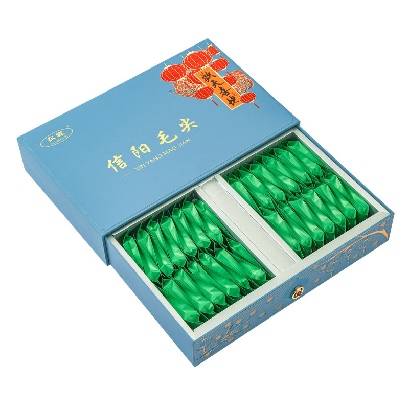 毛尖茶叶信阳毛尖2026新茶礼盒装明前特级嫩芽绿茶小包装春茶50袋