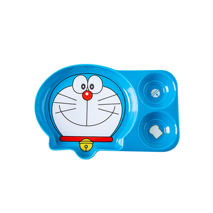 哆啦A梦官方旗舰店机器猫分隔盘创意儿童点心早餐盘个性环保家用