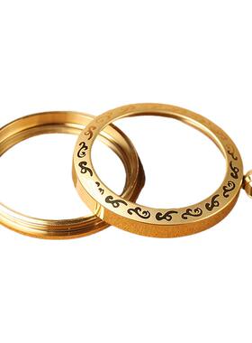 钛钢天干地支吊坠嘎乌盒diy空盒