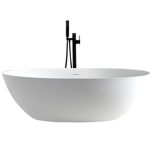 特拉维尔独立式人造石浴缸小户型家用PMMA椭圆形双人民宿网红浴盆