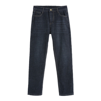 休闲加绒保暖舒适直筒牛仔裤