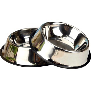 宠物狗碗猫碗狗狗用品泰迪食盆不锈钢单碗狗盆猫盆大型犬防滑耐咬