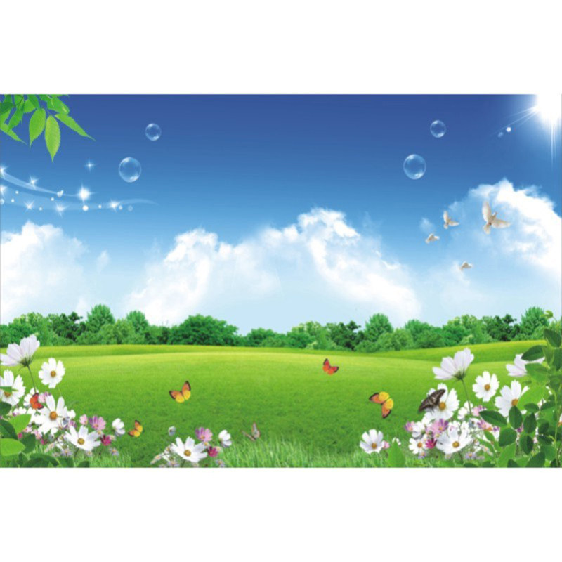 壁画贴纸整张自粘贴画沙发背景装饰壁纸风景画墙贴大自然海景壁画