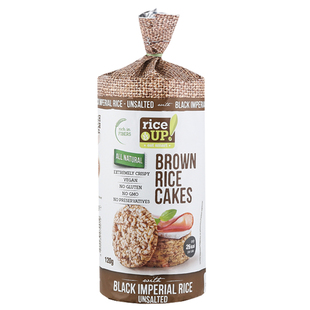 甘齿记进口无额外添加糖糙米饼无麦膨化休闲零食无麸质RICE CAKES