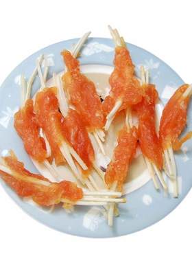 小犬挑嘴磨牙水晶鸡肉绕牛皮丝