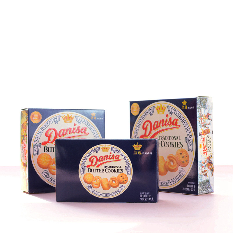 【整箱顺丰】进口Danisa皇冠丹麦曲奇饼干30g/72g/90g正品新货