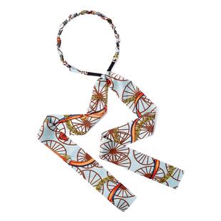 宫廷繁花飘带发箍女2025年新款时尚发带丝巾绑发外出百搭编发头饰