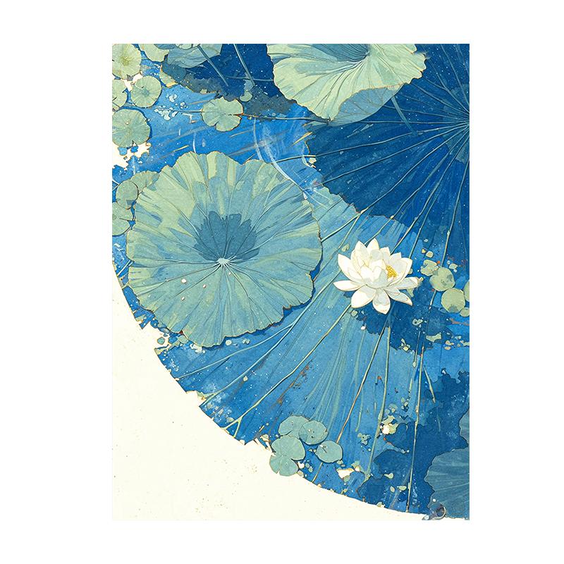 diy荷花填充填色手工绘数字油画
