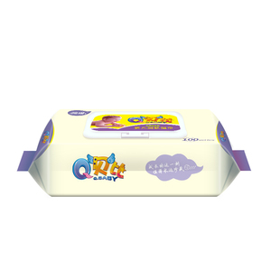 湿巾婴儿100带盖不连抽宝宝棉柔湿巾纸6大包送20抽迷你小包