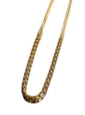 简约链条项链女细镀金个性ins叠戴小众设计蛇骨链锁骨链气质颈链