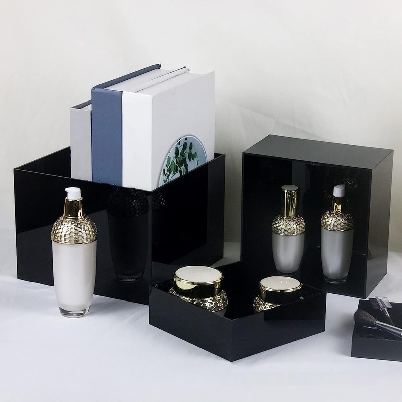 五面盒空心立方体收纳盒纸杯模型展示亚克力展示架自助餐蛋糕盒