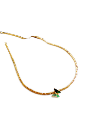 复刻欧美百搭蝴蝶耳环环项链