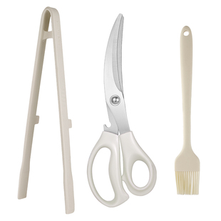 不锈钢烤肉剪刀厨房多功能锋利防滑鸡排牛排专用剪烧烤专用大剪刀