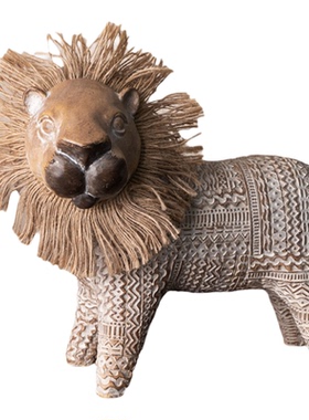 创意小费尔狮子北欧客厅摆件