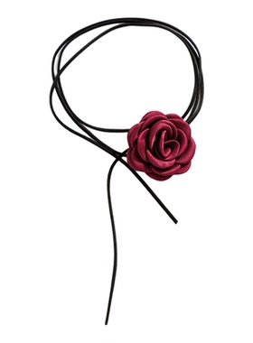 多戴法自由打结山茶花锁骨链