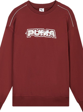 Puma/彪马官方正品男女红色保暖耐用圆领针织休闲卫衣636033-28