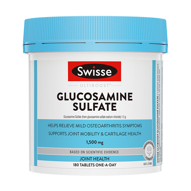 【自营】Swisse斯维诗关节片硫酸氨基葡萄糖胺维骨力180粒中老年