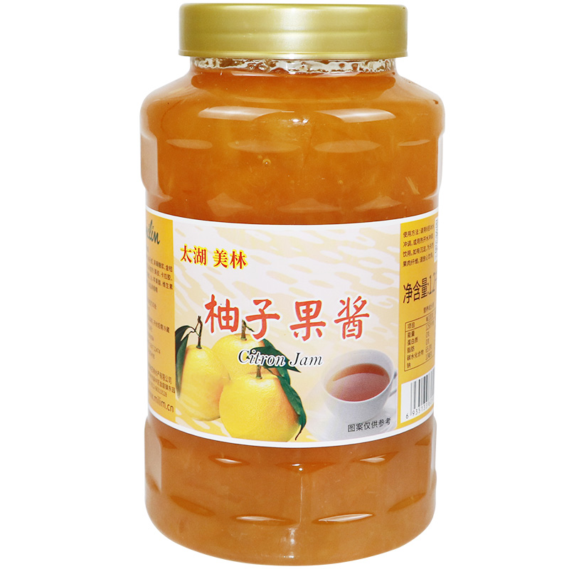 太湖美林柚子茶1.2kg美林奶茶原料花酿水果茶蜂蜜柚子茶酱果酱料