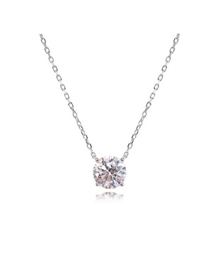 leqiyuan锆石925银女轻奢项链